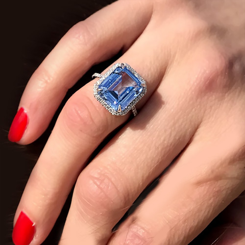 Emerald cut gemstone wedding - emerald,